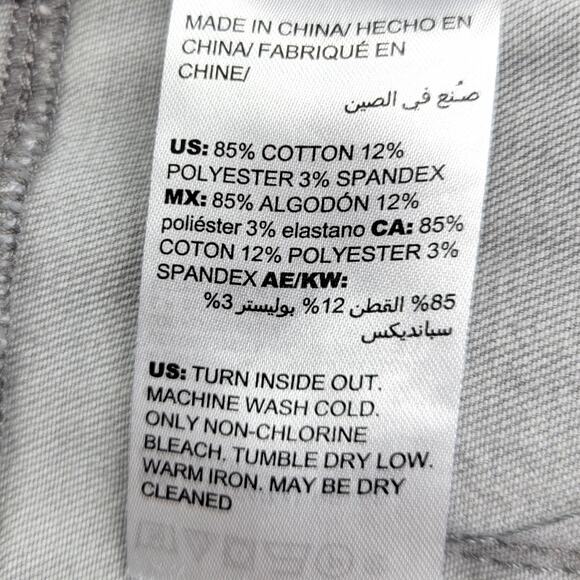 Chico's Jeans Women's 3R, 16R Gray Mid Rise Comfort Stretch Raw Hem Ankle - Picture 7 of 7